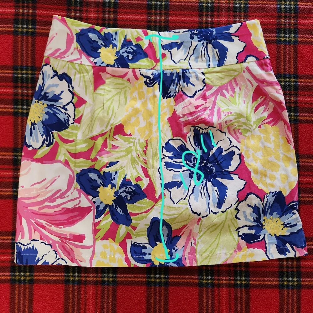 NWT Rafaella Cosmo Pink Hibiscus Pineapple Tennis Skort Beach Tropical Sz M - Picture 5 of 6